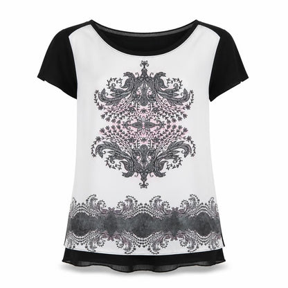 Womens UK Size 8 Per Una Multicoloured Basic T-Shirt