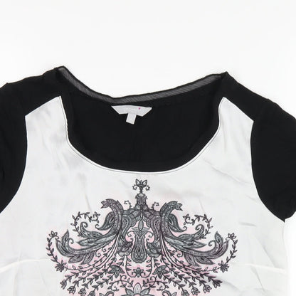Womens UK Size 8 Per Una Multicoloured Basic T-Shirt