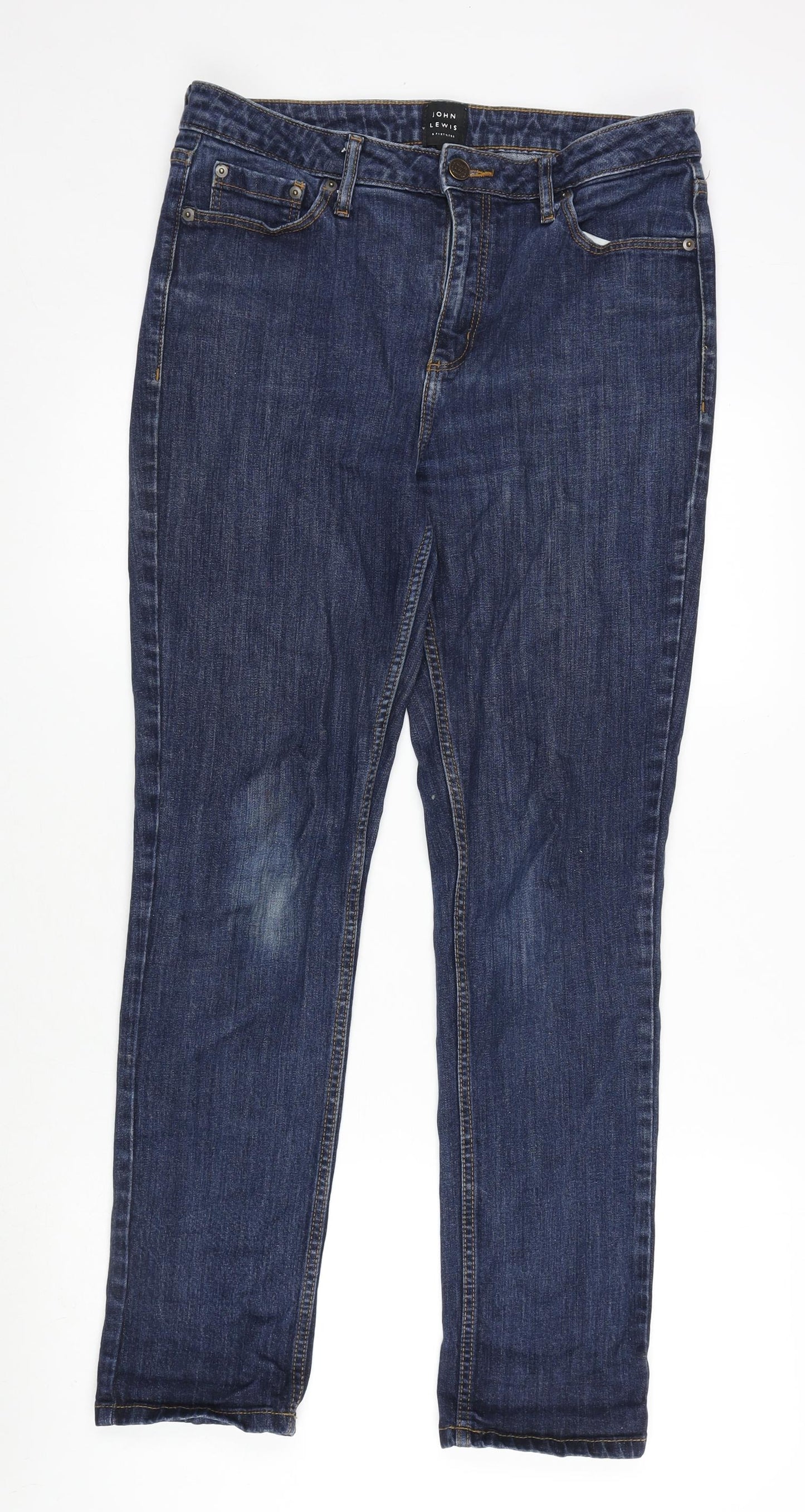 Womens UK Size 12 John Lewis Regular Fit Straight Blue Jeans