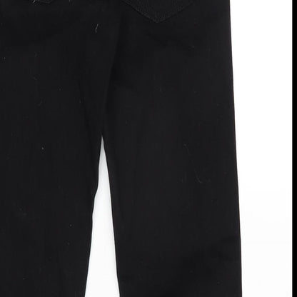 NEXT Girls Black Cotton Skinny Jeans Size 11 Years L24 in Regular