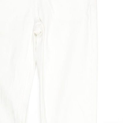 Topshop Womens Ivory Cotton Straight Jeans Size 28 in L32 in Regular Zip