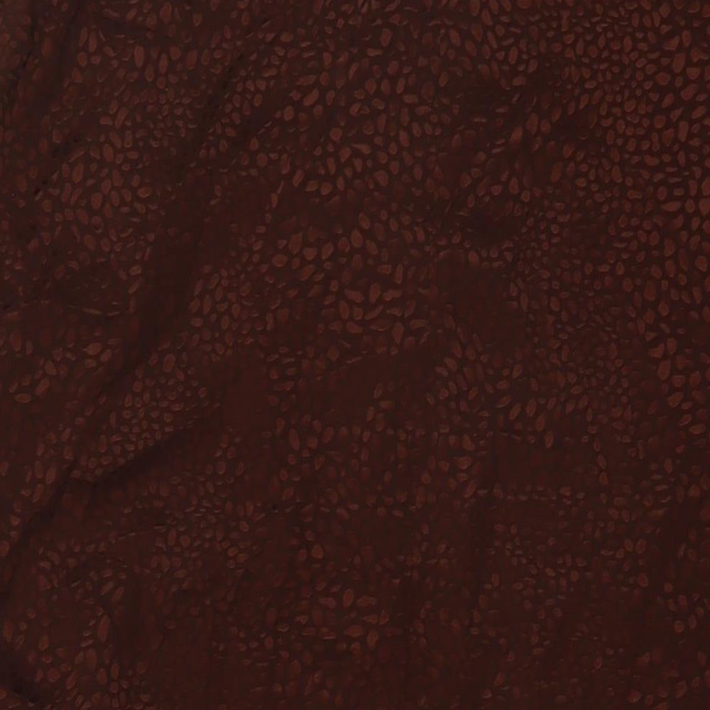 Miss Selfridge Womens Brown Animal Print Polyester A-Line Skirt Size 10 Zip