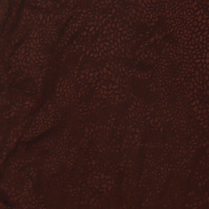 Miss Selfridge Womens Brown Animal Print Polyester A-Line Skirt Size 10 Zip