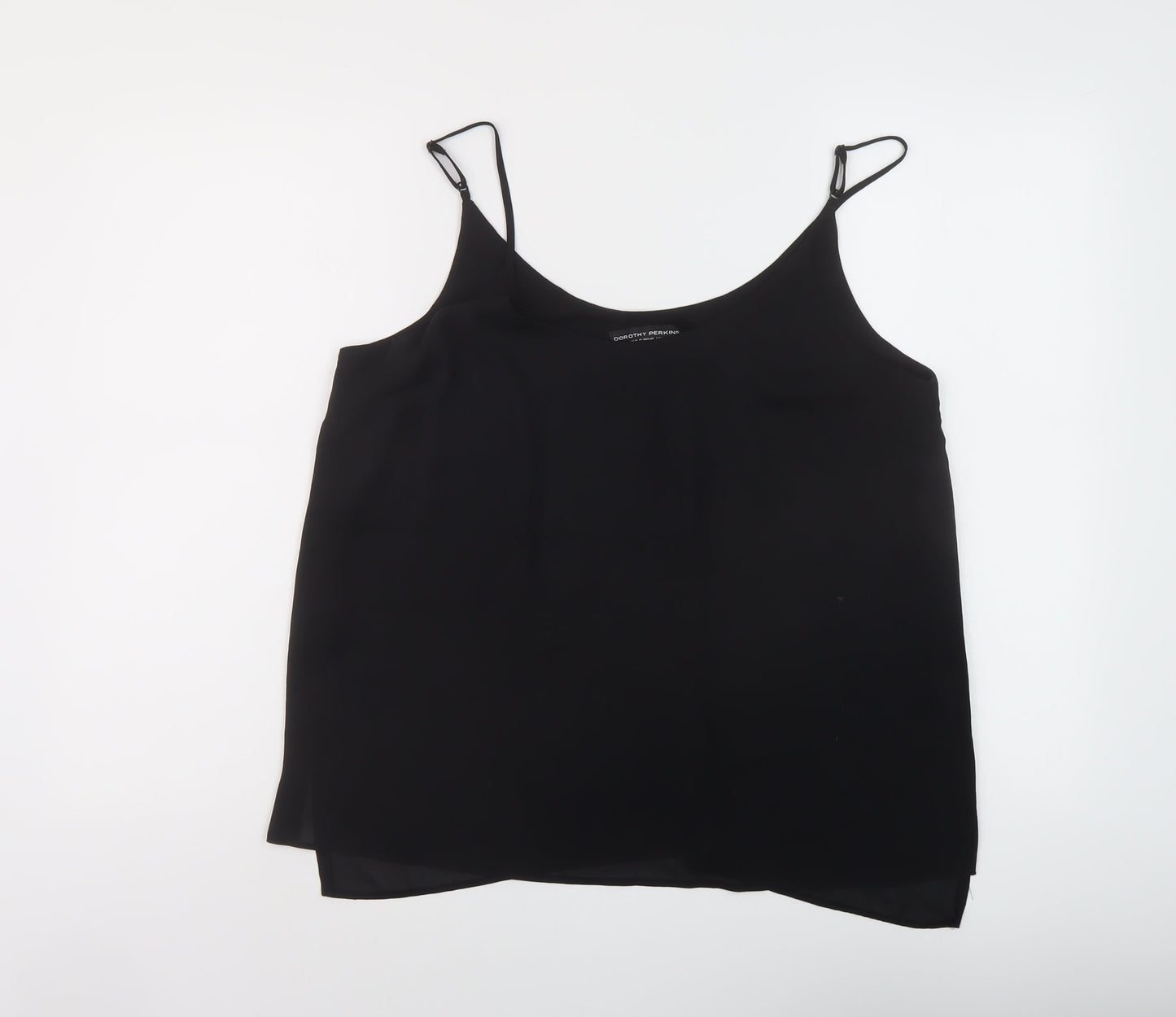 Womens UK Size 14 Dorothy Perkins Black Basic Tank