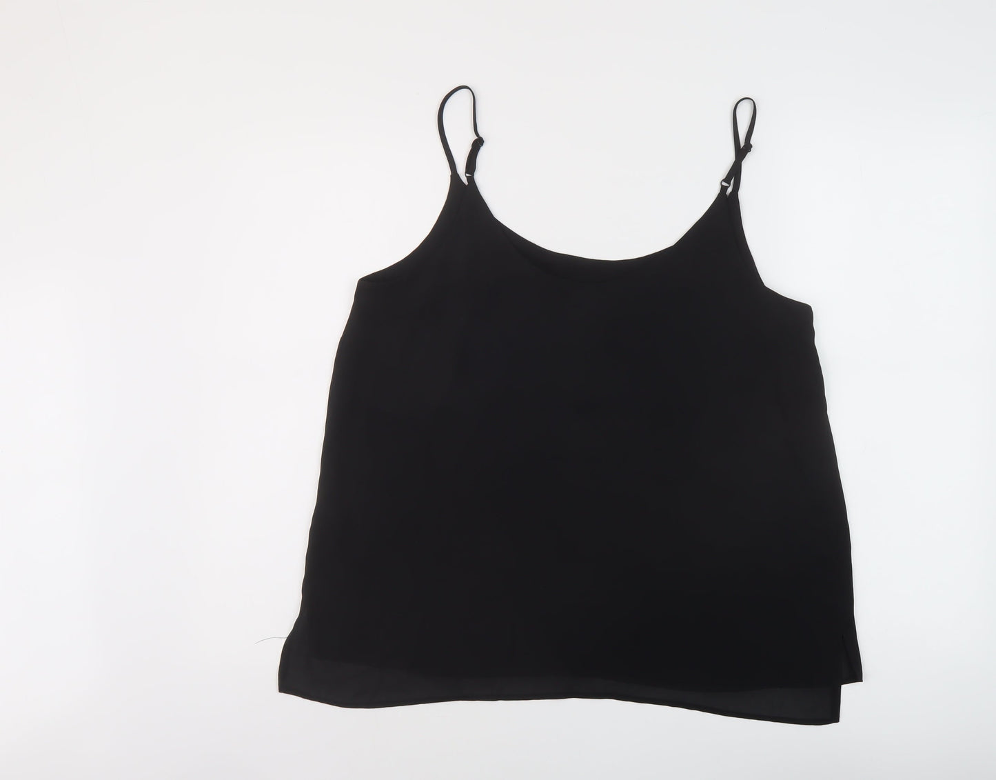 Womens UK Size 14 Dorothy Perkins Black Basic Tank