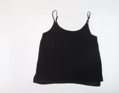 Womens UK Size 14 Dorothy Perkins Black Basic Tank