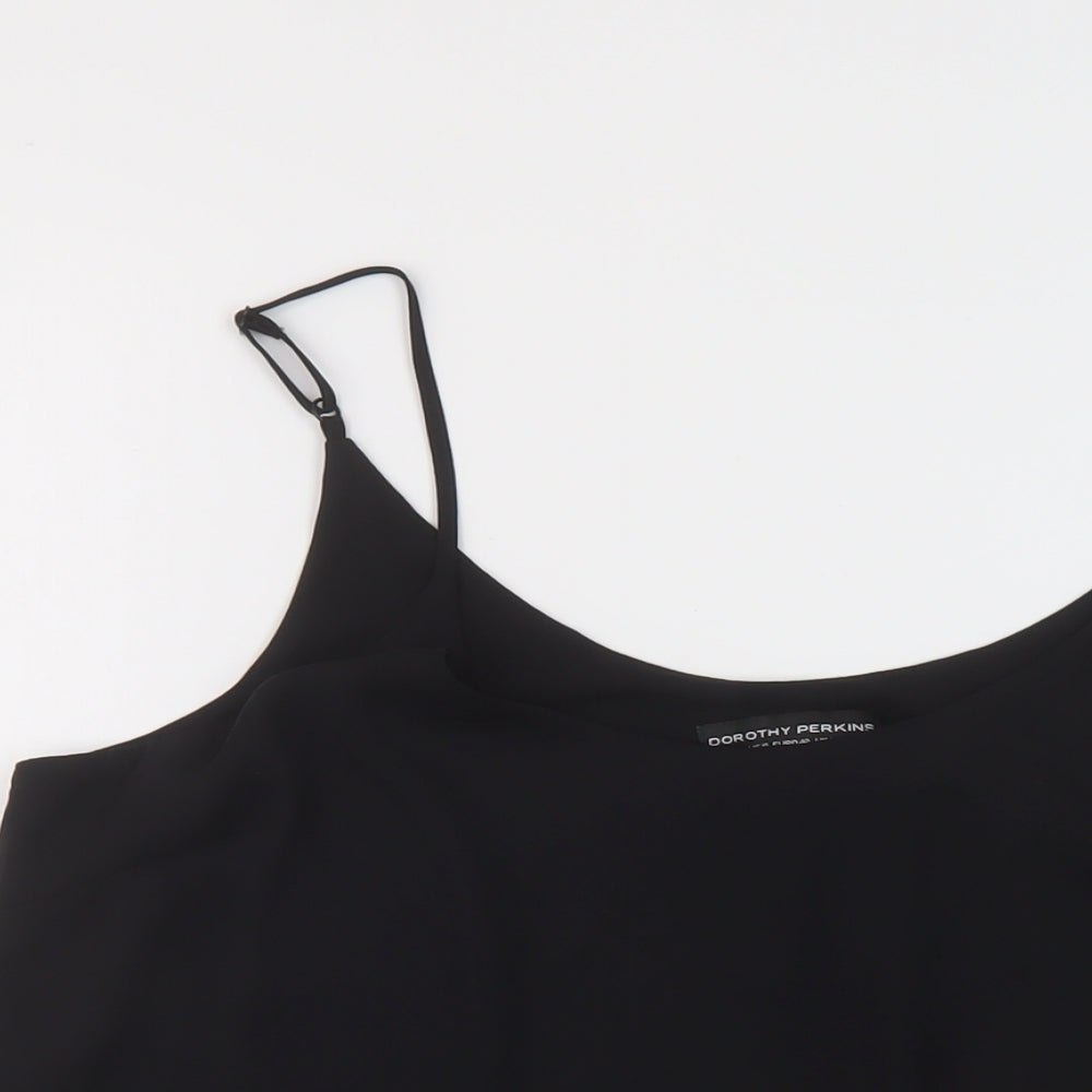 Womens UK Size 14 Dorothy Perkins Black Basic Tank