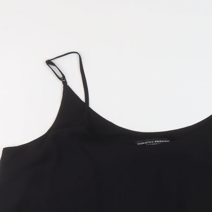 Womens UK Size 14 Dorothy Perkins Black Basic Tank