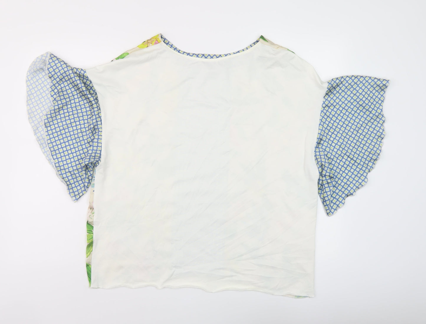 Womens UK Size L Zara Multicoloured Basic T-Shirt