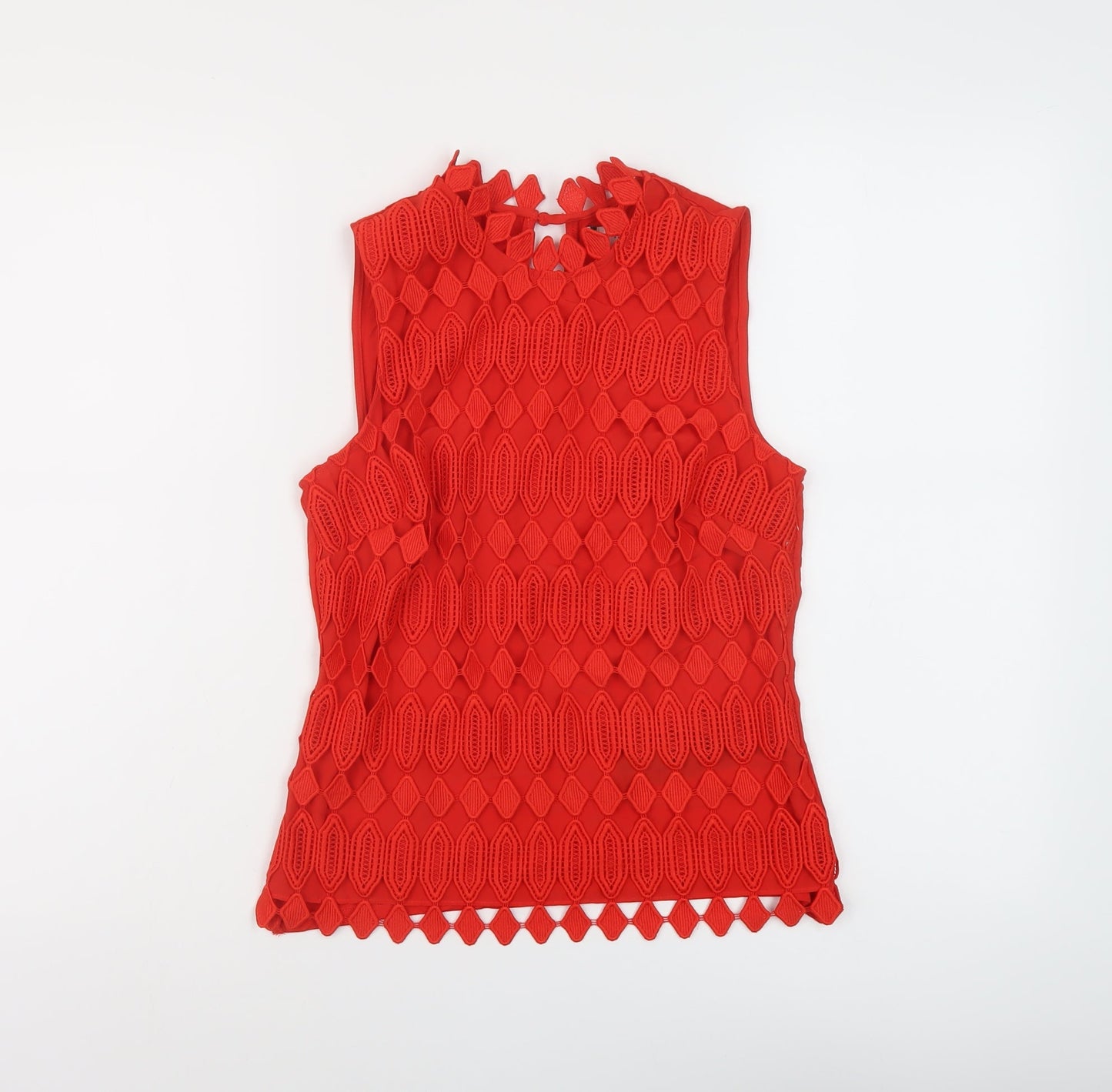 Womens UK Size 6 Principles Red Basic T-Shirt