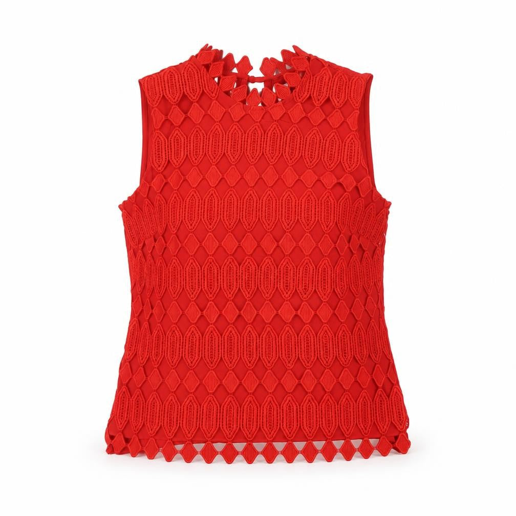 Womens UK Size 6 Principles Red Basic T-Shirt