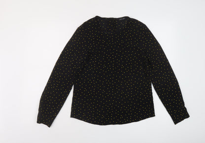 Womens UK Size 14 New Look Black Basic Blouse