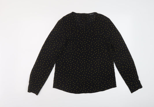 Womens UK Size 14 New Look Black Basic Blouse