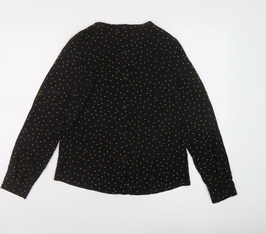 Womens UK Size 14 New Look Black Basic Blouse