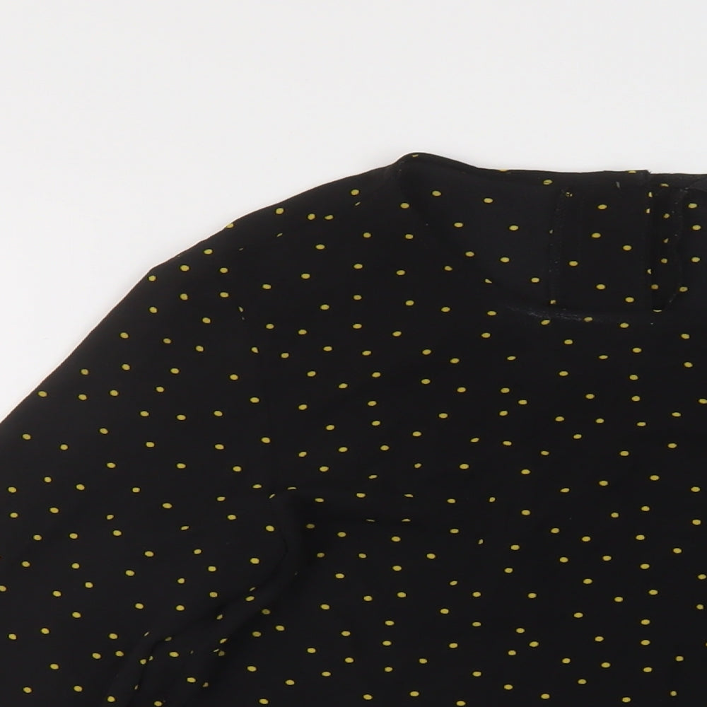 Womens UK Size 14 New Look Black Basic Blouse