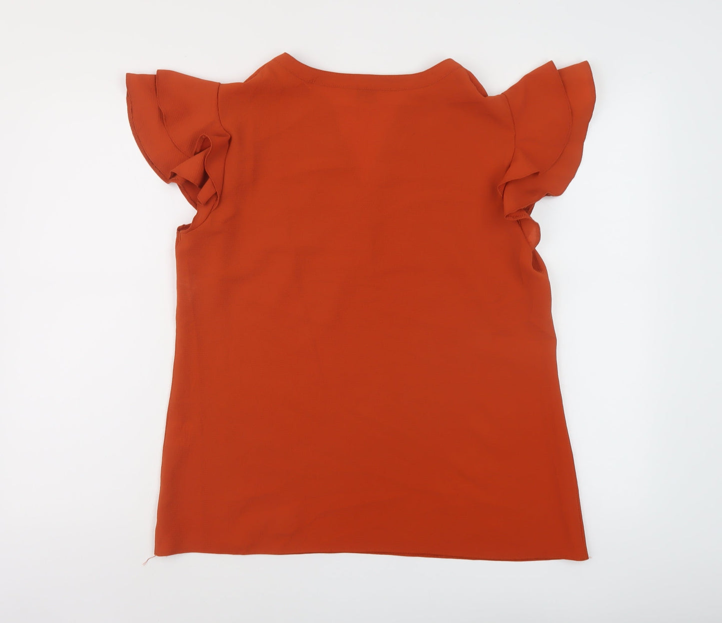 Womens UK Size 14 Classic Brown Basic Blouse