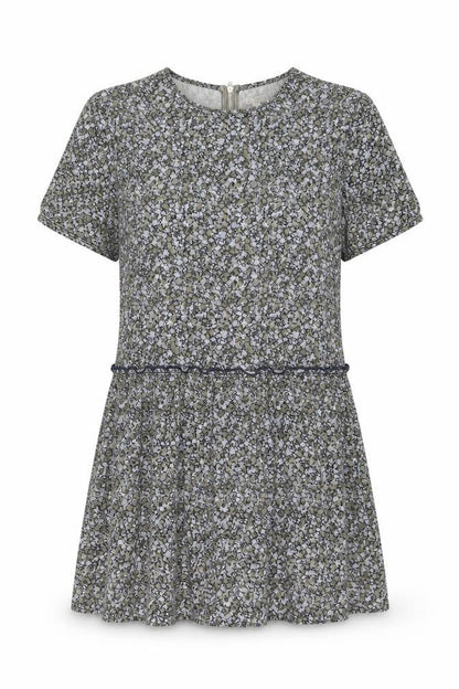 Gap Womens Multicoloured Floral Cotton A-Line Size S Round Neck Zip