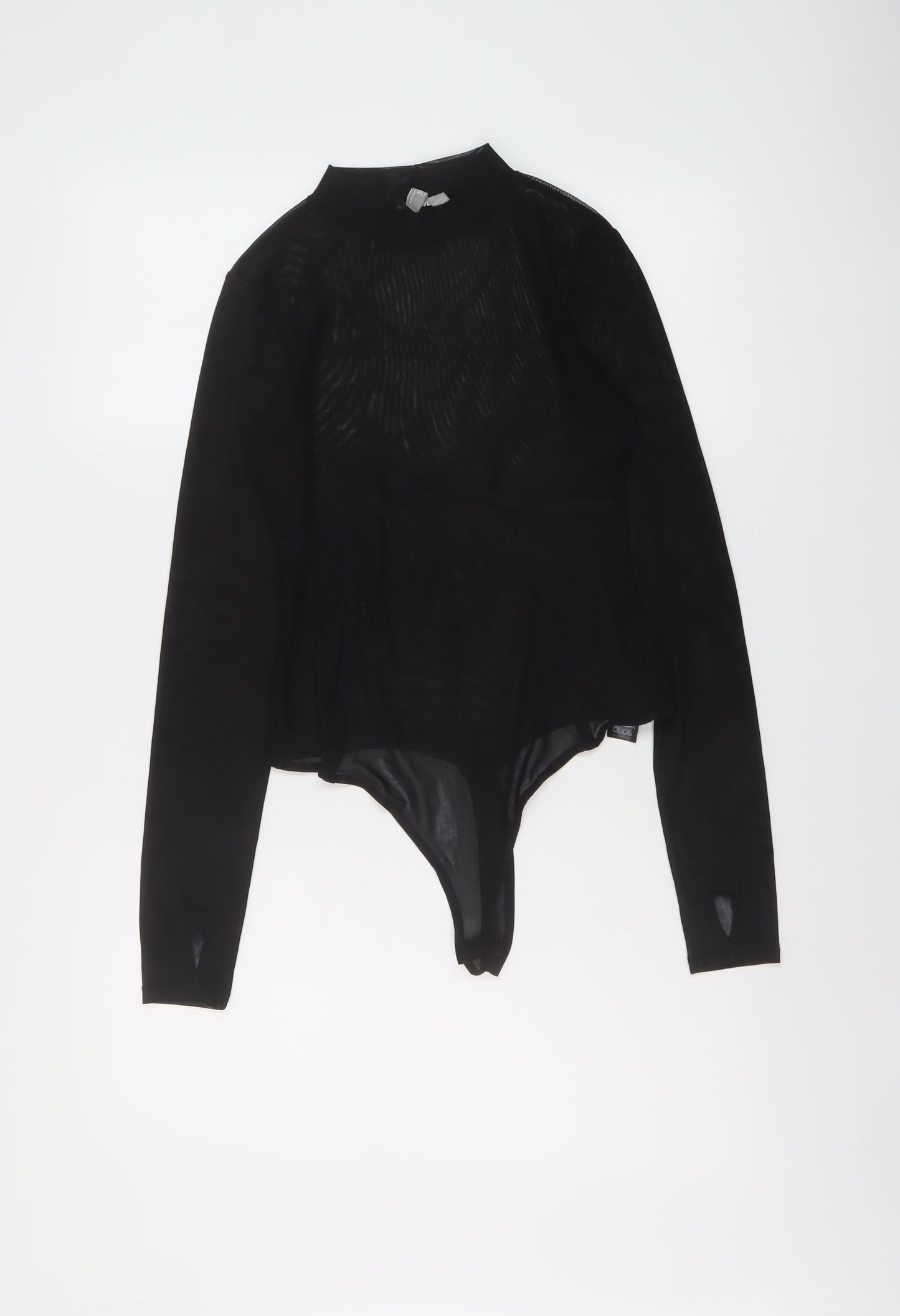 Womens UK Size 8 ASOS One-Piece Black Bodysuit