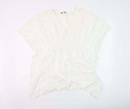 Womens UK Size M Marks and Spencer Ivory Basic Blouse