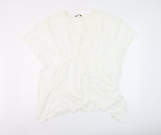 Womens UK Size M Marks and Spencer Ivory Basic Blouse