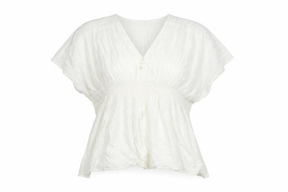 Womens UK Size M Marks and Spencer Ivory Basic Blouse