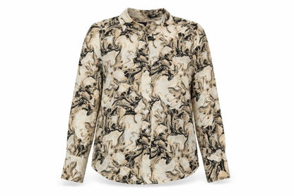 Womens UK Size 8 Marks and Spencer Beige Basic Blouse