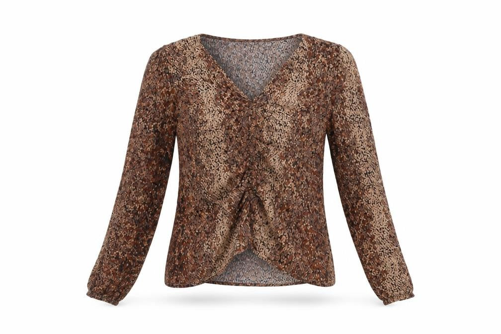 Womens UK Size 12 H&M Brown Basic Blouse