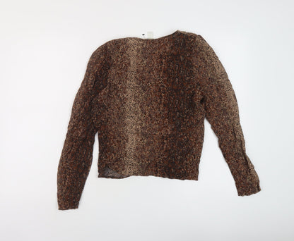 Womens UK Size 12 H&M Brown Basic Blouse