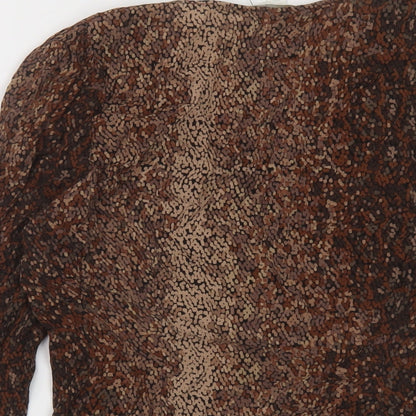 Womens UK Size 12 H&M Brown Basic Blouse