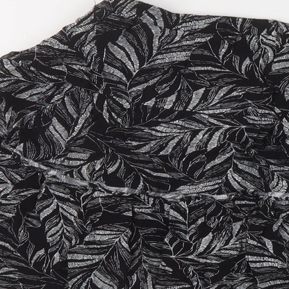 Andy & Lucy Womens Black Geometric Viscose Skater Skirt Size M