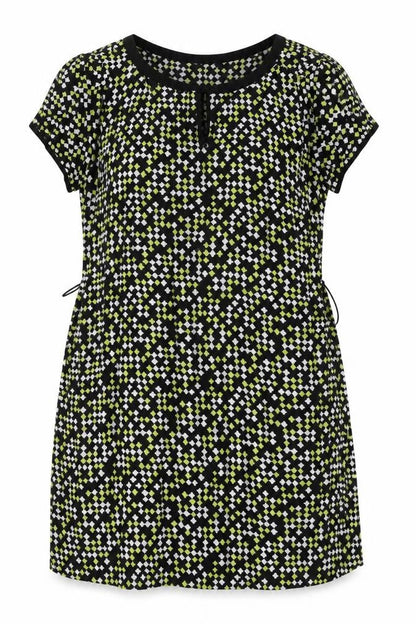 Monsoon Womens Multicoloured Geometric Viscose Tank Dress Size 18 Round Neck Pullover