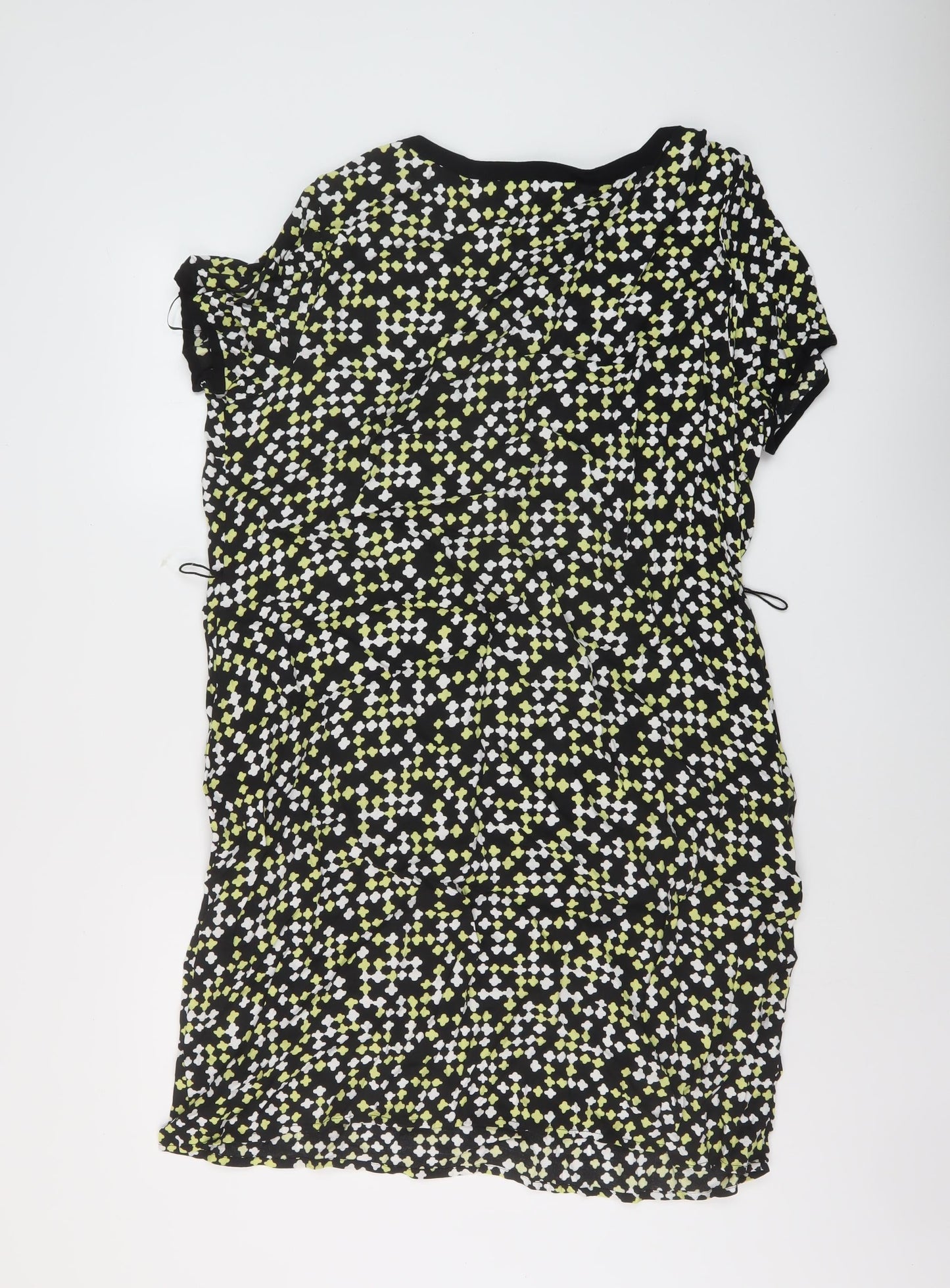 Monsoon Womens Multicoloured Geometric Viscose Tank Dress Size 18 Round Neck Pullover