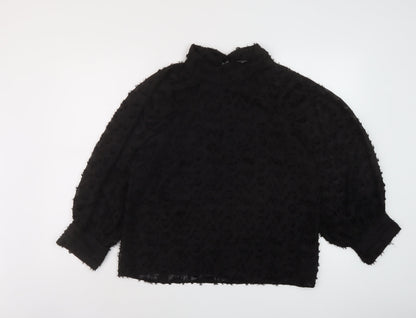 Womens UK Size L YAS Black Basic Blouse