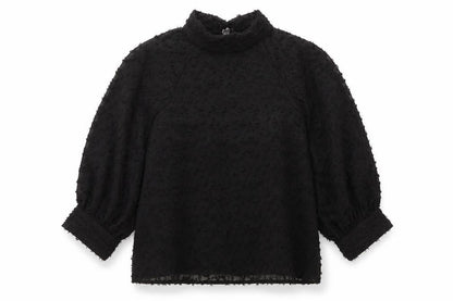 Womens UK Size L YAS Black Basic Blouse