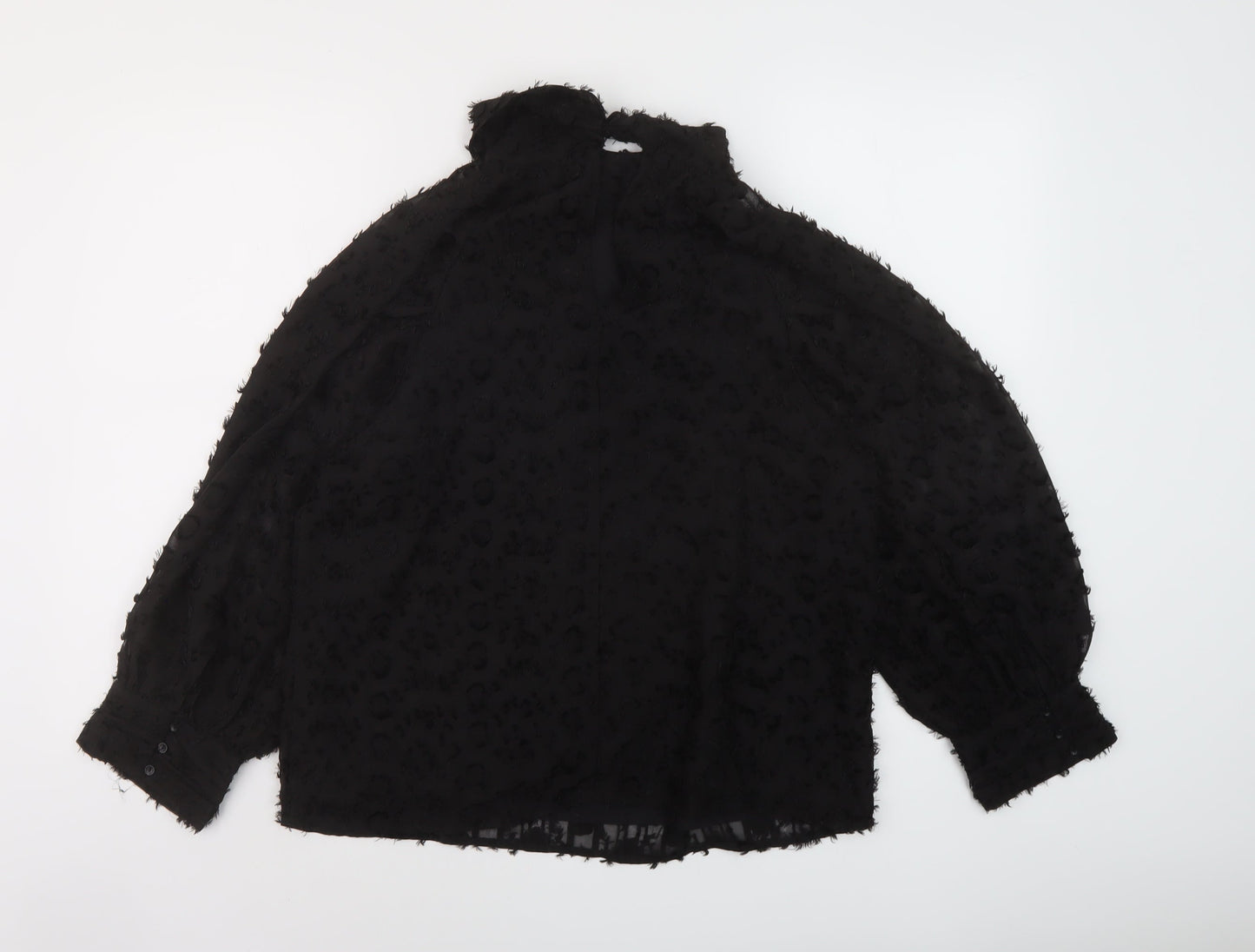 Womens UK Size L YAS Black Basic Blouse