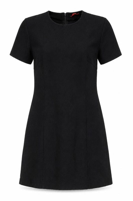 Motel Womens Black Polyester A-Line Size M Crew Neck Zip