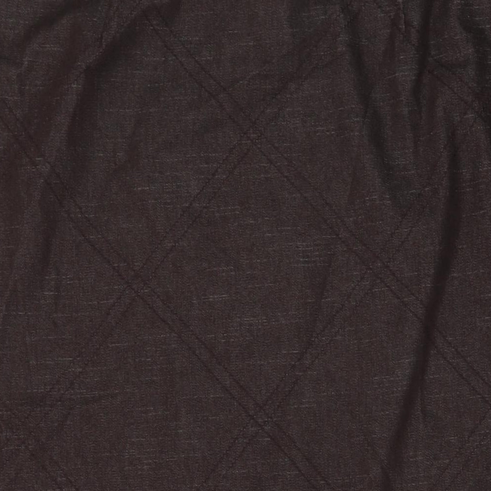 Alecx & Co Womens Brown Cotton A-Line Skirt Size 16 Zip