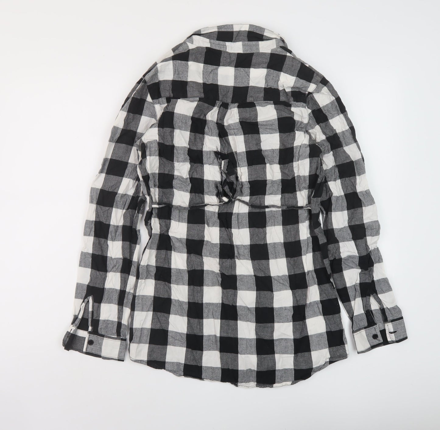 Womens UK Size 10 Dorothy Perkins Black Basic Button-Up