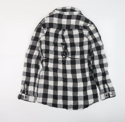 Womens UK Size 10 Dorothy Perkins Black Basic Button-Up