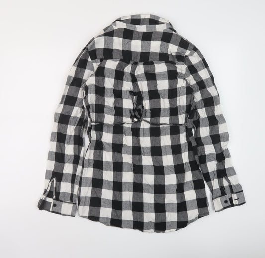 Womens UK Size 10 Dorothy Perkins Black Basic Button-Up