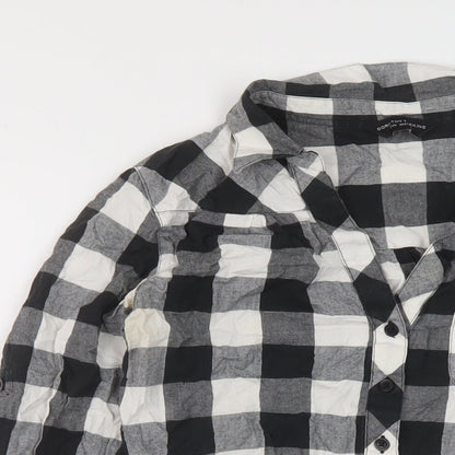 Womens UK Size 10 Dorothy Perkins Black Basic Button-Up