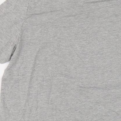 Macron Mens Green Cotton T-Shirt Size M Crew Neck