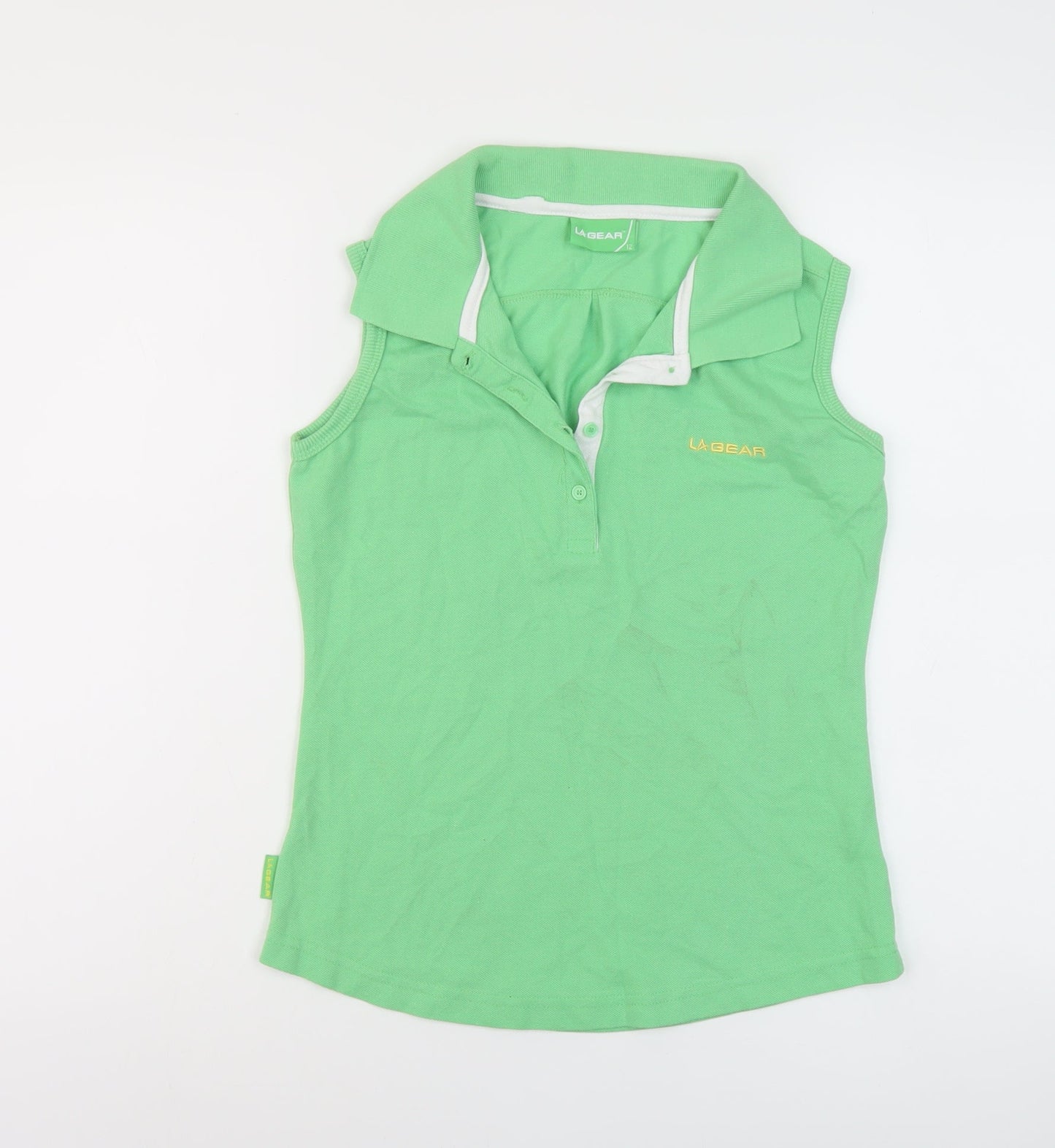 Womens UK Size 12 LA Gear Green Basic Polo