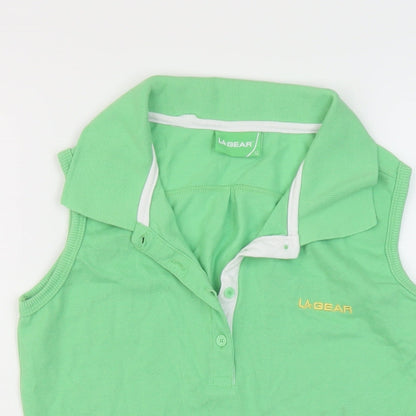 Womens UK Size 12 LA Gear Green Basic Polo