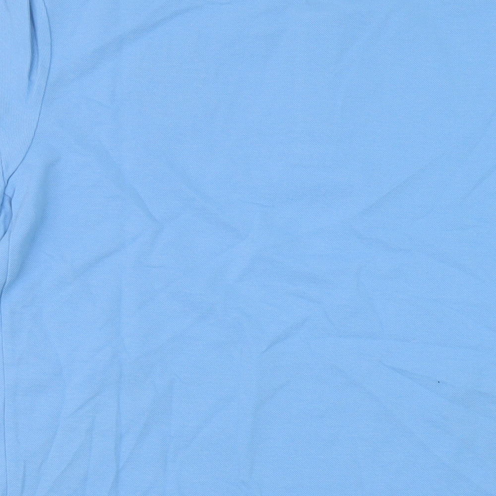 Macron Mens Blue Cotton Polo Size M Collared Button