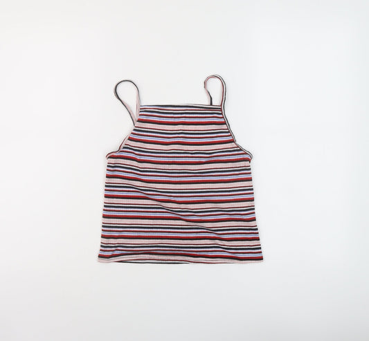 Womens UK Size 12 New Look Multicoloured Cropped Tank