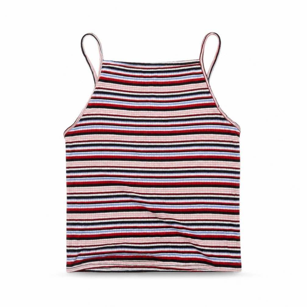 Womens UK Size 12 New Look Multicoloured Cropped Tank