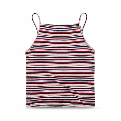 Womens UK Size 12 New Look Multicoloured Cropped Tank