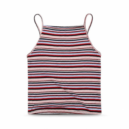 Womens UK Size 12 New Look Multicoloured Cropped Tank