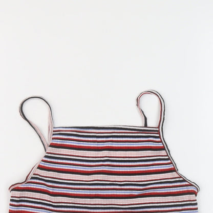 Womens UK Size 12 New Look Multicoloured Cropped Tank